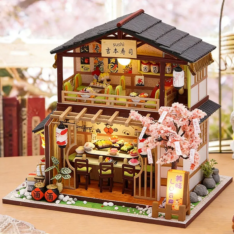 

Деревянные миниатюрные модели кукольных домиков DIY: 3D-пазлы для сборки комнат, подарки на день рождения для девочек и детей