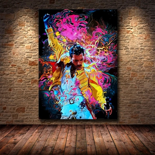 Freddie Mercury Rock Music Canvas  Poster Queen Band Singer Wall Art Pictures Home Decor  Posters and Prints