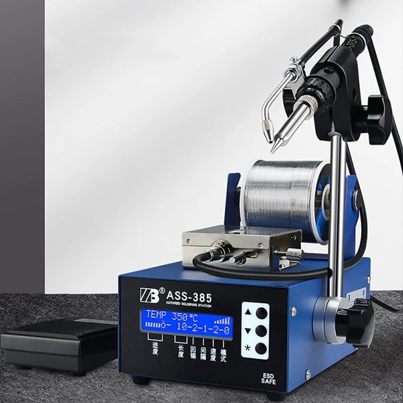 ASS-385A Soldering Iron Tin Feeding Digital Display Constant Temperature Solder Rework Station 75W Automatic  Soldering Station