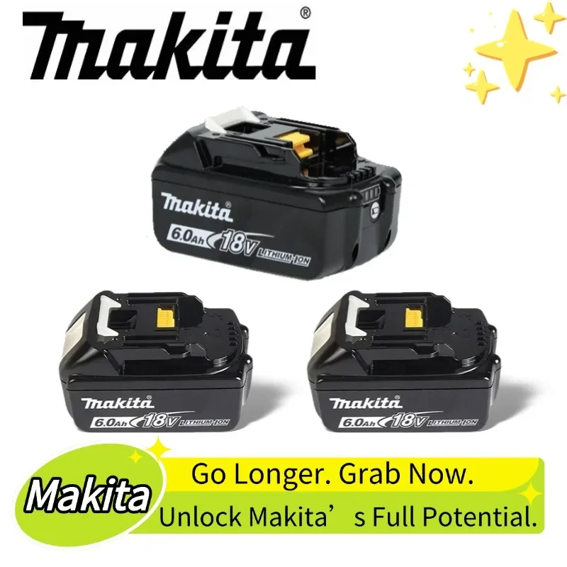 

✨Original Batterie Makita 18V, Makita 18V Battery 6Ah, Compatible with Drills, Long Runtime, Perfect for Renovations.