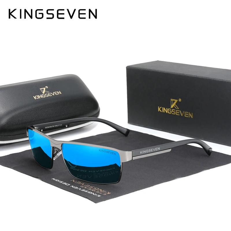 KINGSEVEN 2024 NEW Polarized Sunglasses Men Women Driving Square Eyewear Men's Sun Glasses Male Goggle UV400 Gafas De Sol