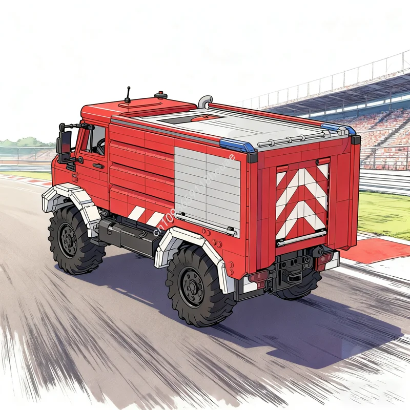 

1154pcs MOC UNIMOG FIRE TRUCK MODULE Technical Model Building Toy Blocks Architecture Christmas Gift Assemble DIY Brick Birthday