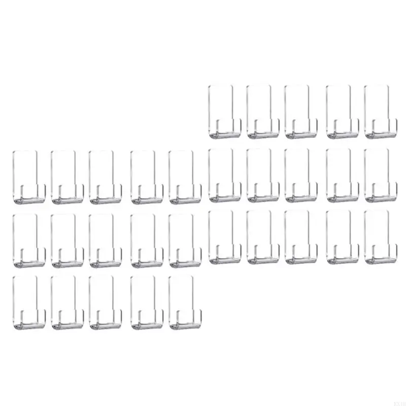 KX4B 30pcs -Adhesive Clear Acryl -Acryl -Holder Rack Albug Альбом настенные настенные полки настенные крепления на стену