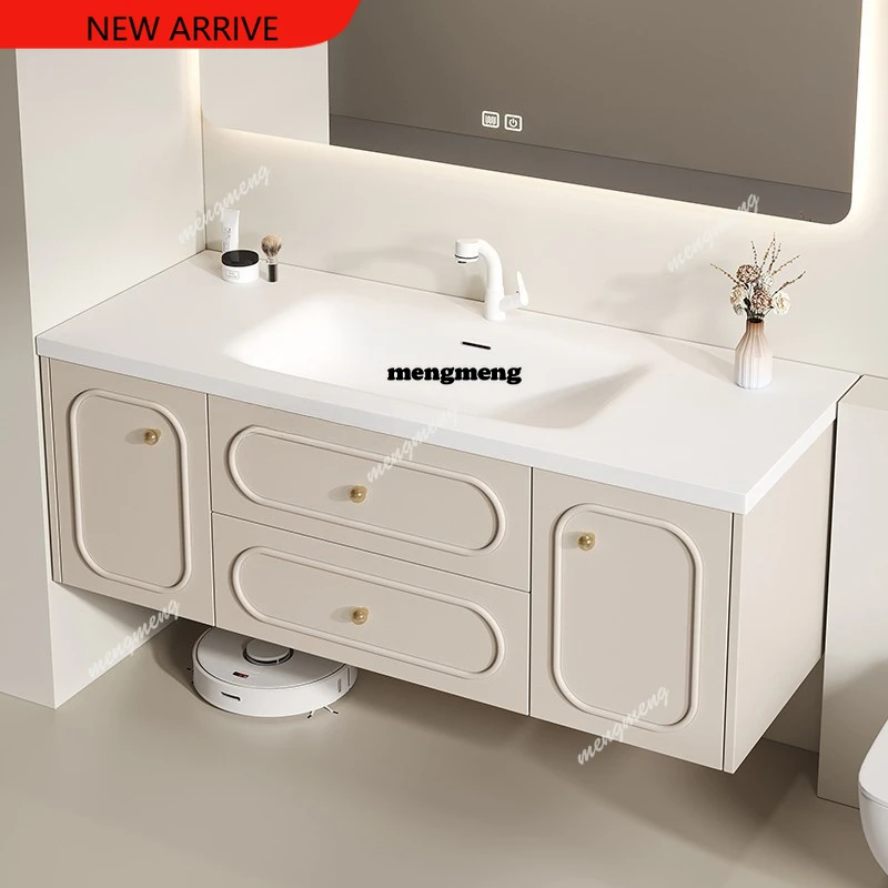 

French Wash Table Corian Integrated Basin Bathroom Cabinet Combined Oak Toilet Face Wash Hand Basin Cabinet