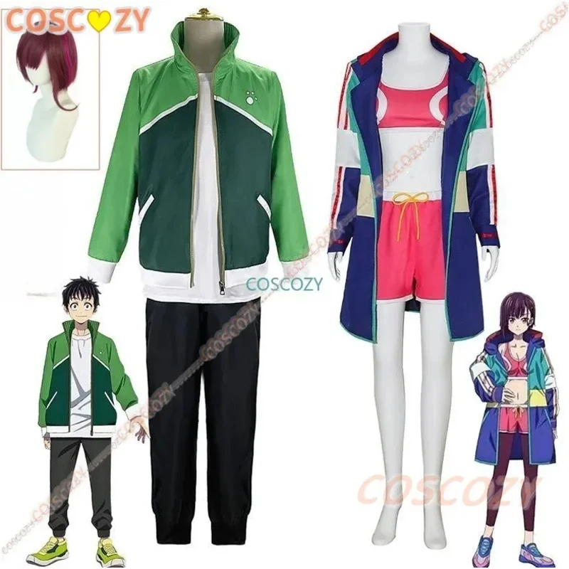 

Anime Zom 100 Shizuka Mikazuki Tendo Teru Cosplay Costumes Wig Hoodie Jacket Outfit Bucket List of The Dead Halloween Party Cos