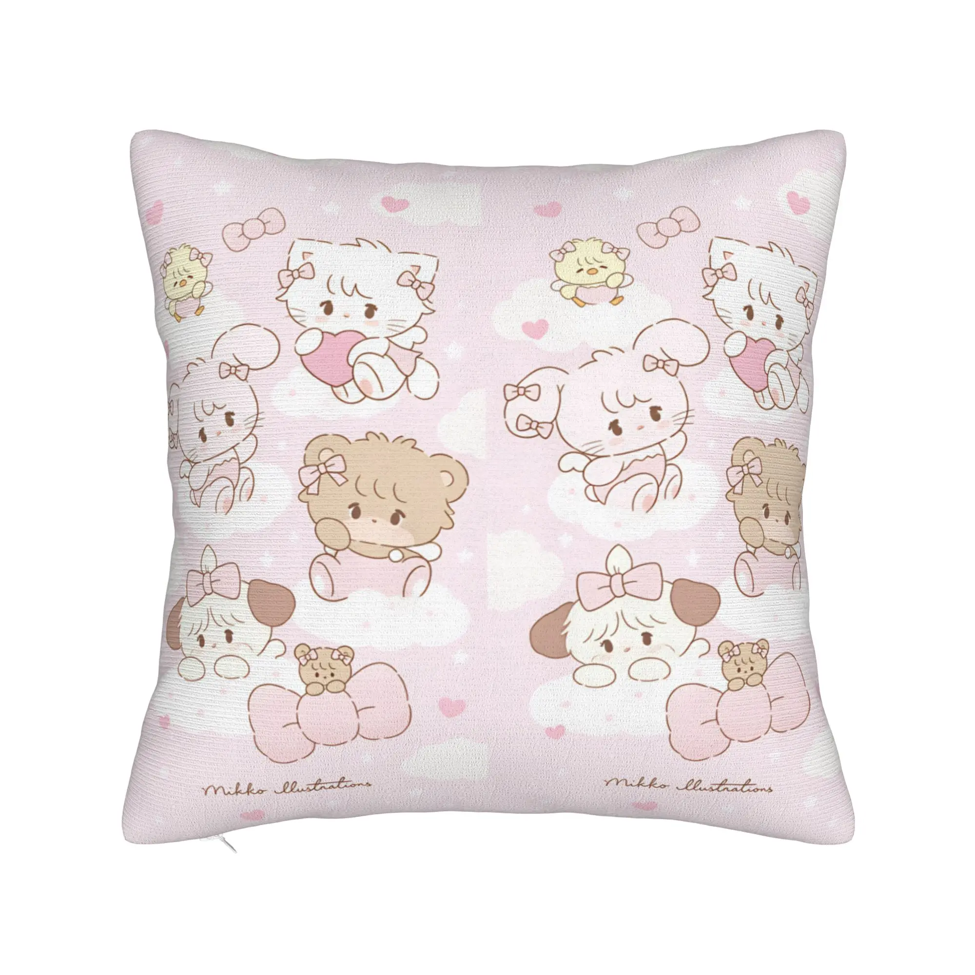 Mikkos Mousses Pillowcases  Novelty Pillow Case For Sofa Home Decoration Print Pillow Cover