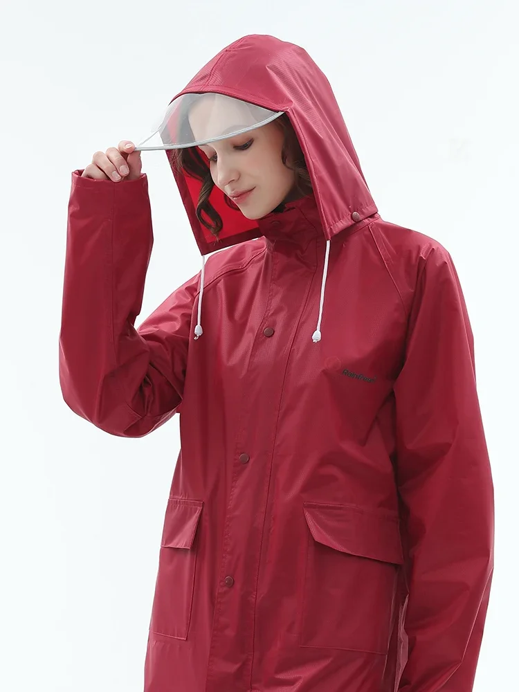 Nylon Long Raincoat Women Rain Coat Poncho Yellow Adult Rain Jacket Hiking Outdoor Windbreaker Women Waterproof Rainwear Gift