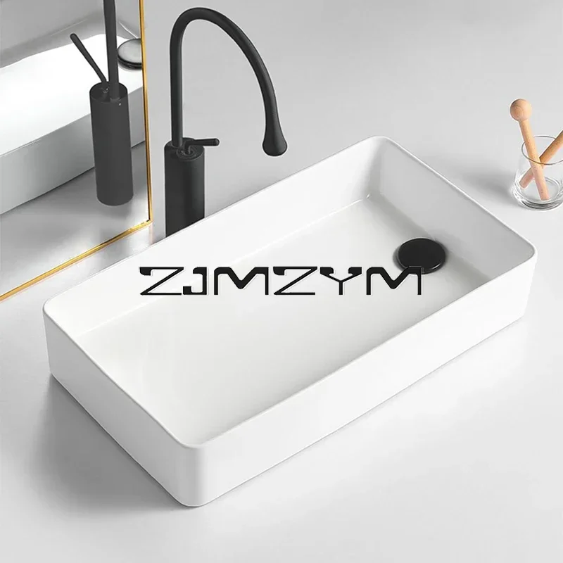 Imagem -02 - Bacia de Mesa Retangular para Máquina de Lavar Lavatório Doméstico Dreno do Lado Esquerdo e Direito Lavatório Aprofundamento de Água Varanda