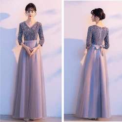 XXBY-0703#Evening Dress Chorus Performance Attire Female Long Skirt New Choir Student Performance Attire Host Party Prom Dresss