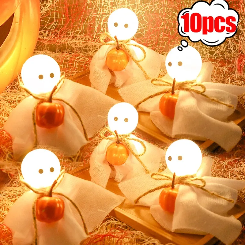 

1/10PCS Halloween Ghost Lantern String Haunted House Ghost Hanging Ornament Light Home Garden Party DIY Crafts Decorative Light