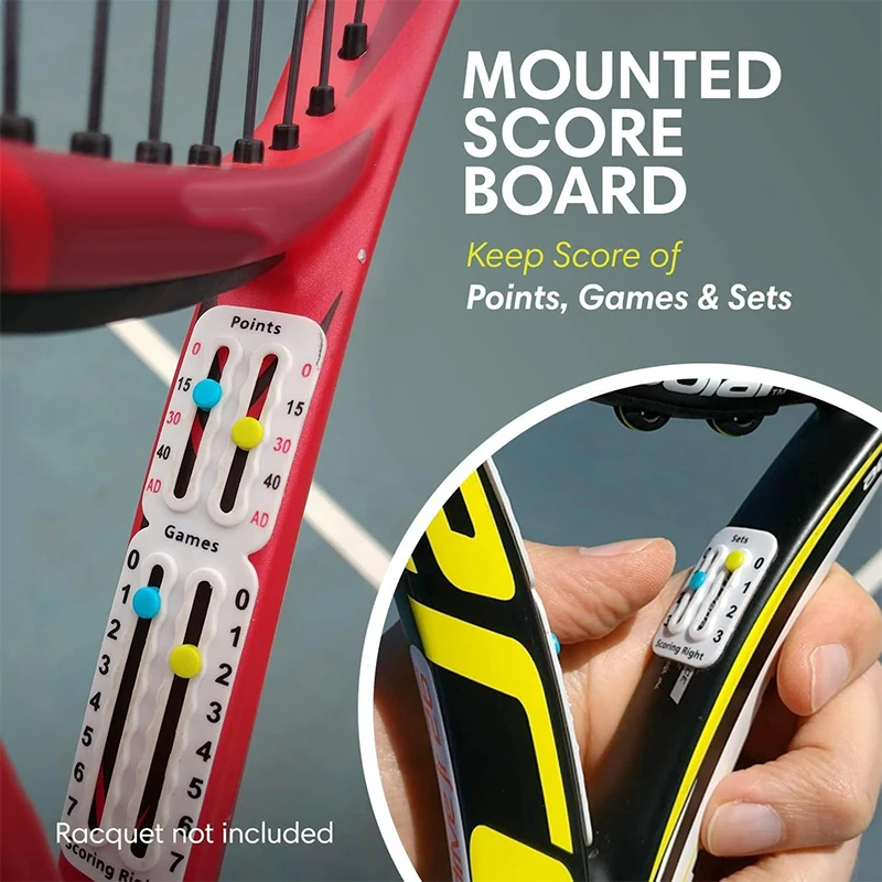 Portable Tennis Score Keeper For Racket Padel Scoring Point Marker Small Score Board Beach Tennis Racket Scorekeeper