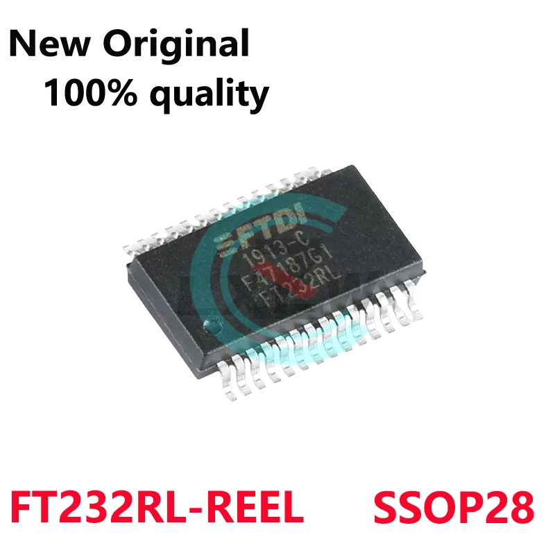 5-10/PCS New FT232RL-REEL FT232RL bridge USB to UART SSOP-28 chip In Stock