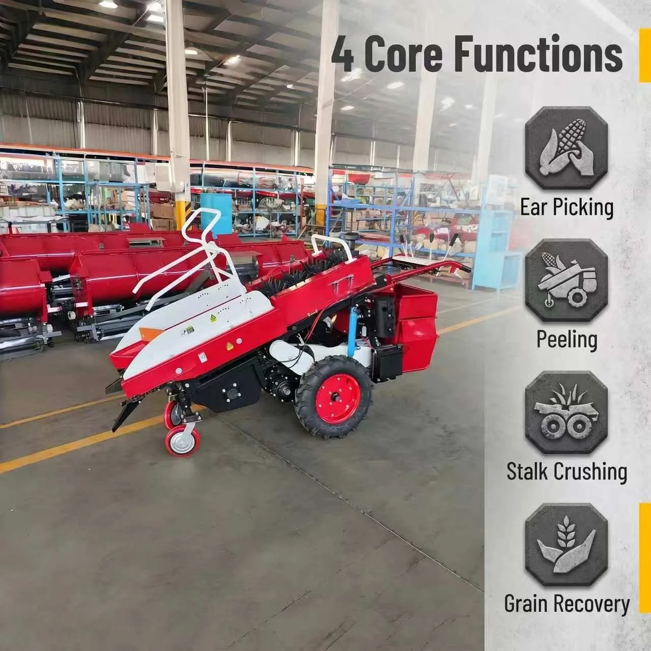 -For Self-Propelled Corn Picker with Double Differential Steering and Electric Start for Efficient Single Row Harvesting*
