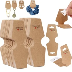 50Pcs 12x4.5cm Necklace Display Hanger Card Holder Stand for Keychain Bracelet HairBand Jewelry Packaging Supplies