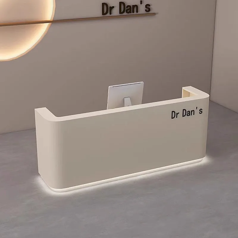 

​​Italian Minimalism Compact Cashier Desk Reception Counter Beauty Salon Boutique Office Commercial Office Furniture FYRD​​