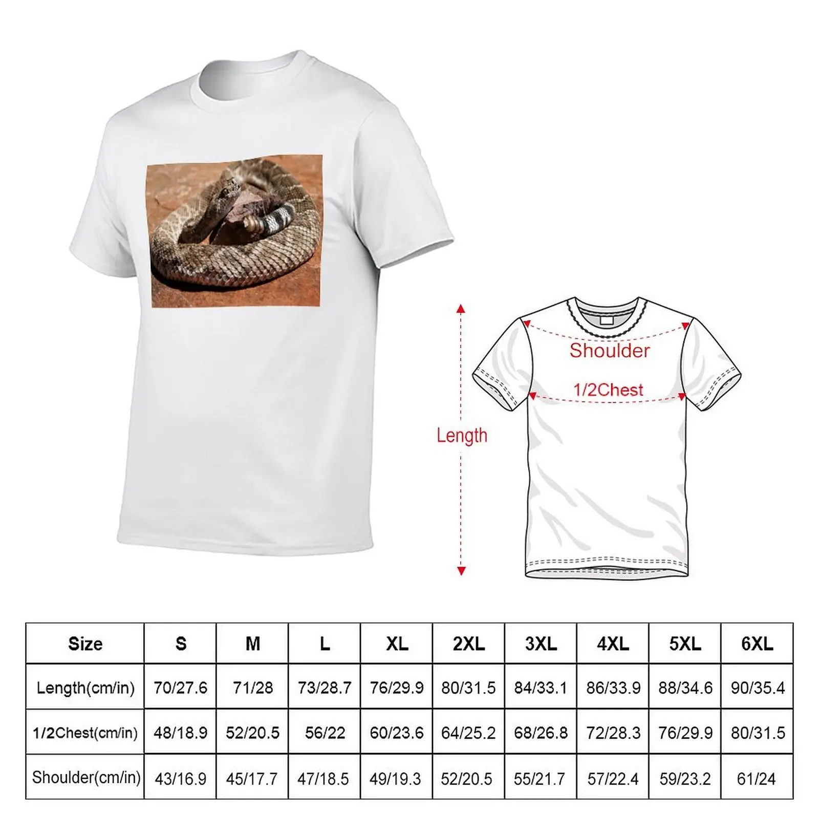 Western Diamondback Rattlesnake T-Shirt funny t shirts cotton t shirts for man cotton soft T-Shirt