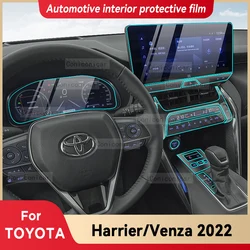 For TOYOTA Harrier Venza 2022 Car Panel Film Dashboard Screen Protective Sticker Interior Anti-Scratch Film Accessories