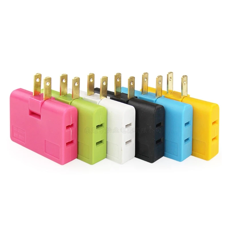 Foldable Extension Plug Adapter Wall Outlet Extender Rotatable Socket Converter Dropship