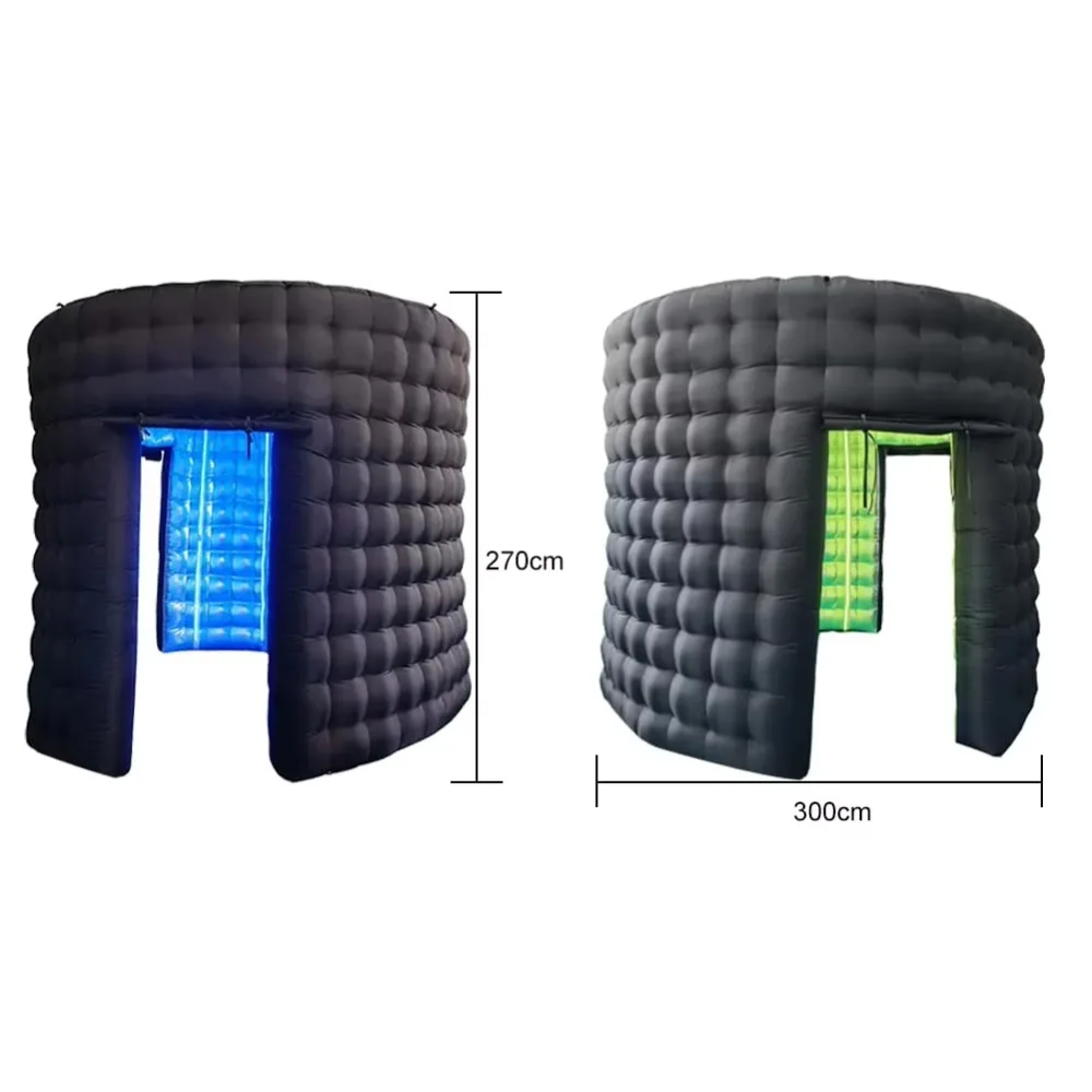Reclame Opblaasbare Photo Booth Behuizing Camera Nachtclub Opblaasbare Party Tent LED Opblaasbare 360 Photo Booth