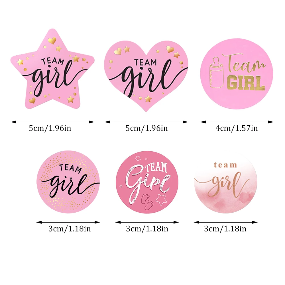 24/72 Stuks Team Jongen Team Meisje Stickers Jongen Of Meisje Sticker Voor Gender Onthullen Feest Decoratie Baby Shower Benodigdheden Geschenkdoos