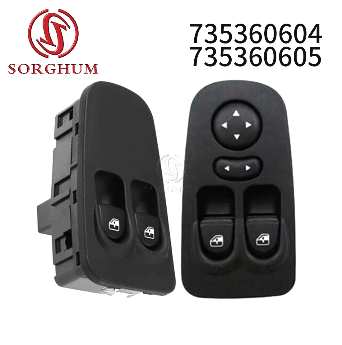 

SORGHUM 735360604 735360605 For Fiat Lancia Ypsilon 1.2 JTD 1.4 2003 -2011 Auto Front Left And Right Power Window Control Switch