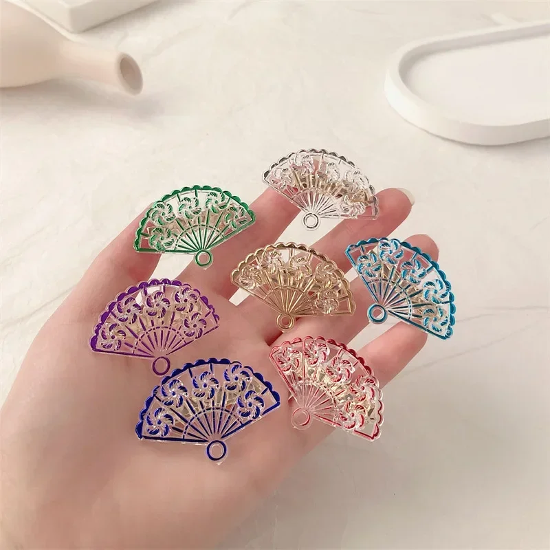 Small Fans Shaped Hair Clip Hair Style Accessories Vintage Elegant Hairpin Fan Chinese Decorative Bangs Side Hairpins Headwear