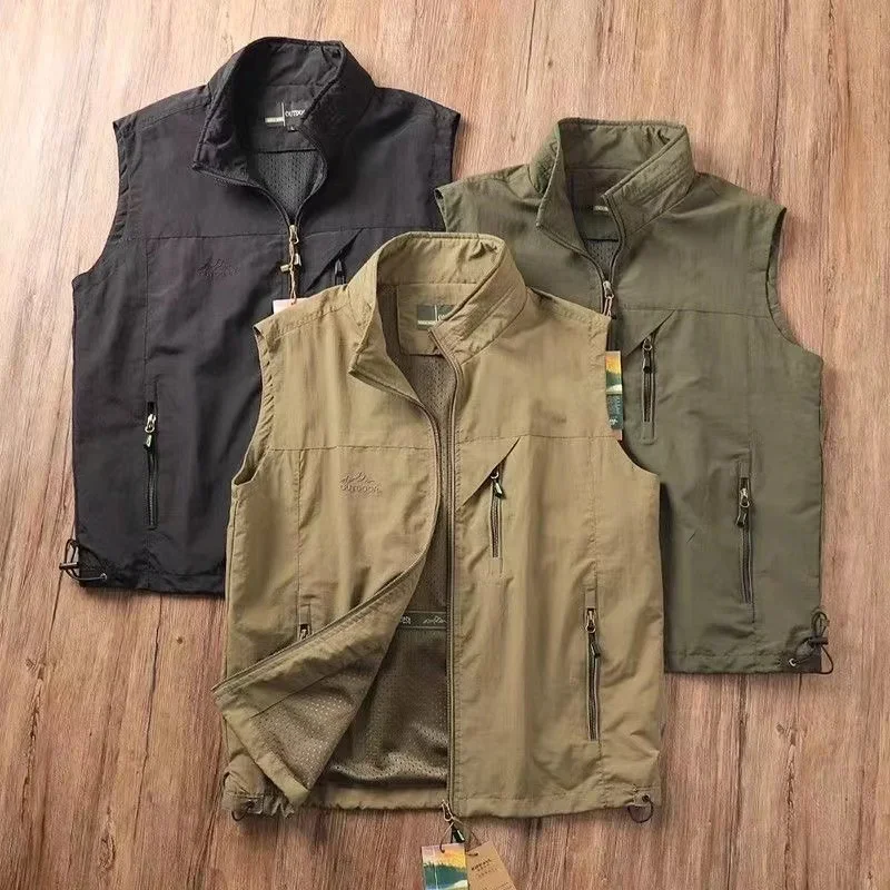 Japanese functional garment vest new loose casual jacket outside wearing vest