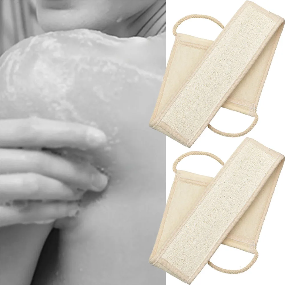 

Loofah Bath Towel Long Strip Rub Back Bath Pull Back Loofah Flesh Natural Bath Towel Absorbent Towel Body Skin Brush