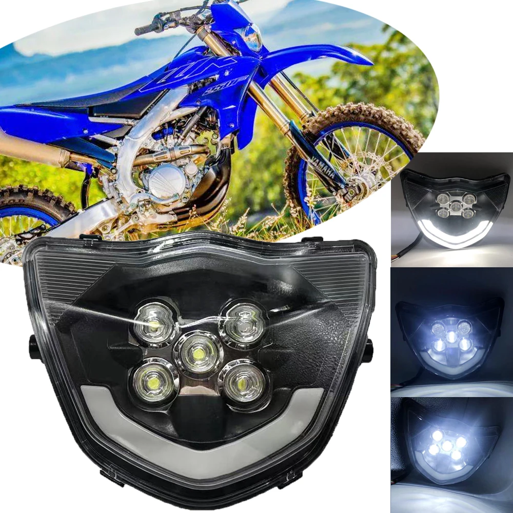 New LED Headlight Head Light Headlamp For Yamaha WR250F WR450F 2012-2018 Headlamp Accessories Dirt Pit Bike Motocross Enduro