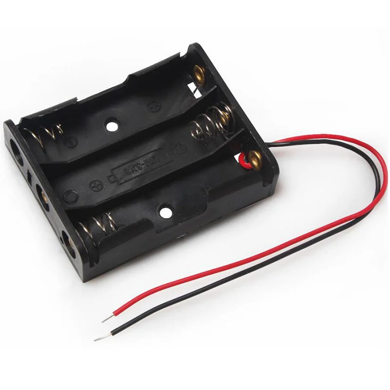 1X 2X 3X 4X AA Power Battery Storage Case Holder Storage Box Multi Purposes DIY AA Battery Holder Container With Lead Cables