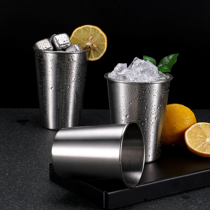 1Pc Hot 304 Stainless Steel Mug for Beer Household Office Bar Water Milk Cups Coffee Tea Tumbler Kitchen Drinkware Drinks