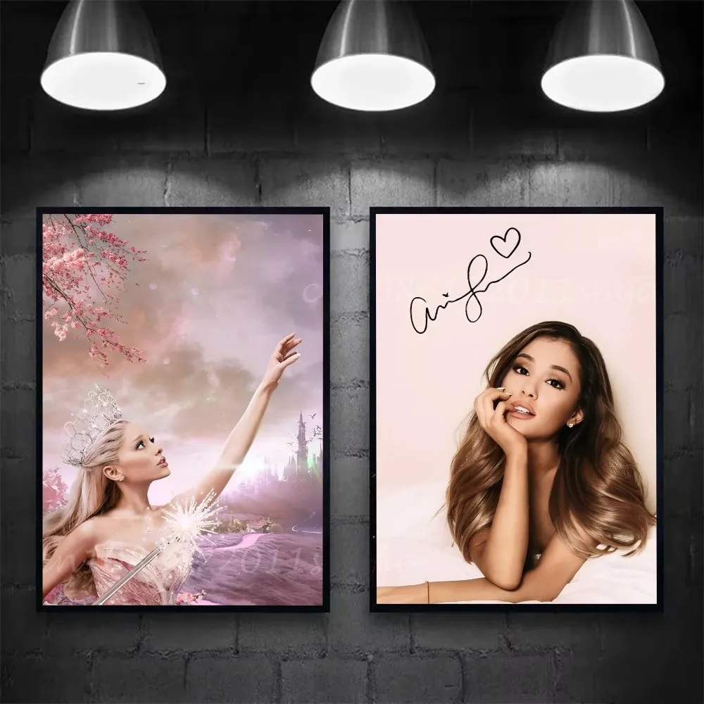 1 قطعة A-Arianas المغني G-Grande المشارك ذاتية اللصق الفن ورق مقاوم للماء ملصق مقهى بار غرفة جدار ديكور