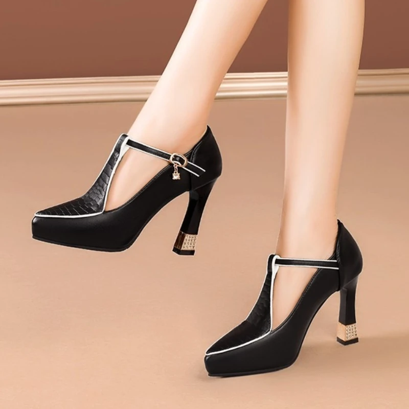 Damen Pumps und High Heels Sexy Super Hohe Absätze Schuhe für Frauen Schnallenverschluss Plateau-Sandalen Damen Abendkleid Partyschuhe Übergröße 43