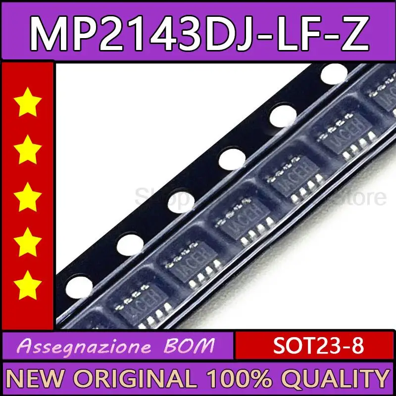 5PCS MP2143DJ-LF-Z MP2143DJ MP2143 SOT23-8 Novo chip ic originais