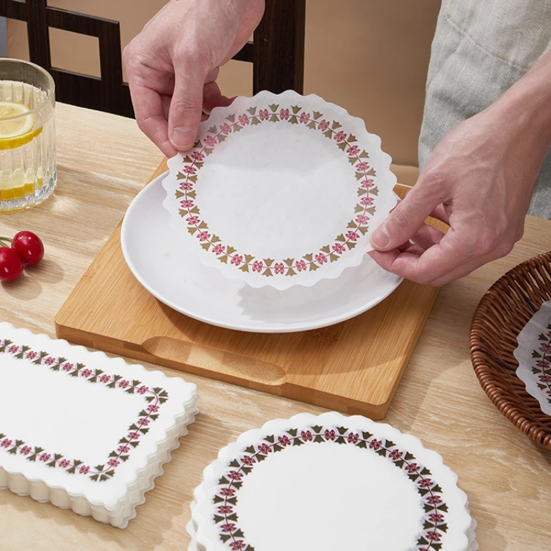 White Greaseproof Paper Doilies, Round Paper Disposable Placemats for Wedding, Birthday, Tableware Decoration, Pack of 100