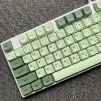 Teclas verdes Matcha de 124 teclas, perfil XDA, PBT, para teclado mecánico MX Switch, inglés, japonés, personalizadas, DIY