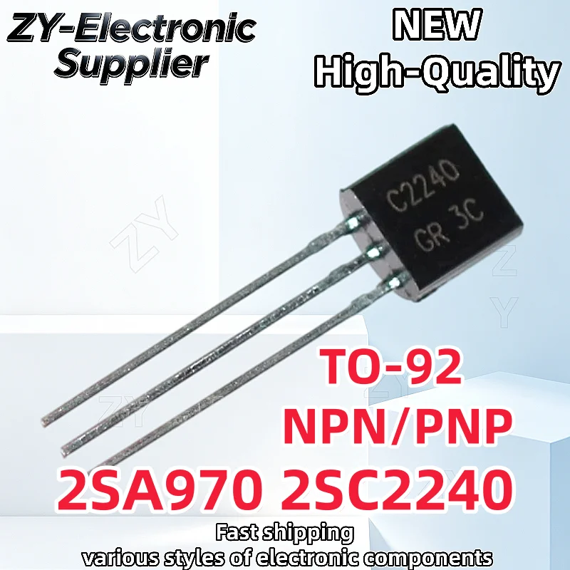 100PCS A970 C2240 2SA970 2SC2240 Brand New TO-92 NPN/PNP Best Quality Transistor In Stock