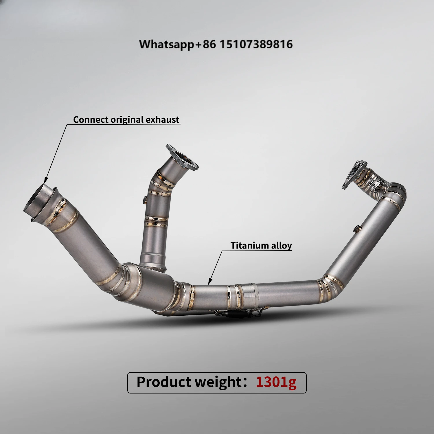 

For 1050 1090 1190 1290 ADVENTURE 1290 ADV 2017-2020 Motorcycle Exhaust Manifold Ti Alloy Silver Modification System