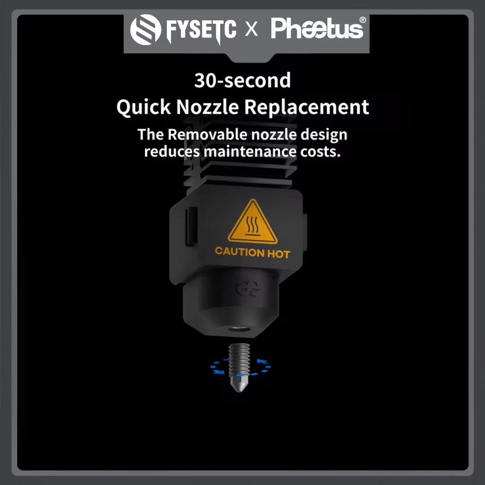 Neueste Phaetus A1/A1 Mini Conch M4 Plus Hotend mit 0,2/0,4/0,6/0,8 mm abnehmbarer Endcoat-Düse für Bambu Lab A1/A1mini Drucker