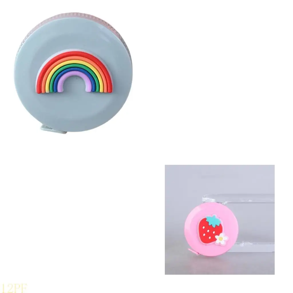 12PF Flower Strawberry Designs Retractable Measuring Tape 150cm Long for Daily Need