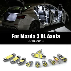 Car LED Bulbs For Mazda 3 BL Axela 2010 2011 2012 2013 Hatchback Sedan Auto Interior Dome Reading Lamps Trunk Lights Accessories