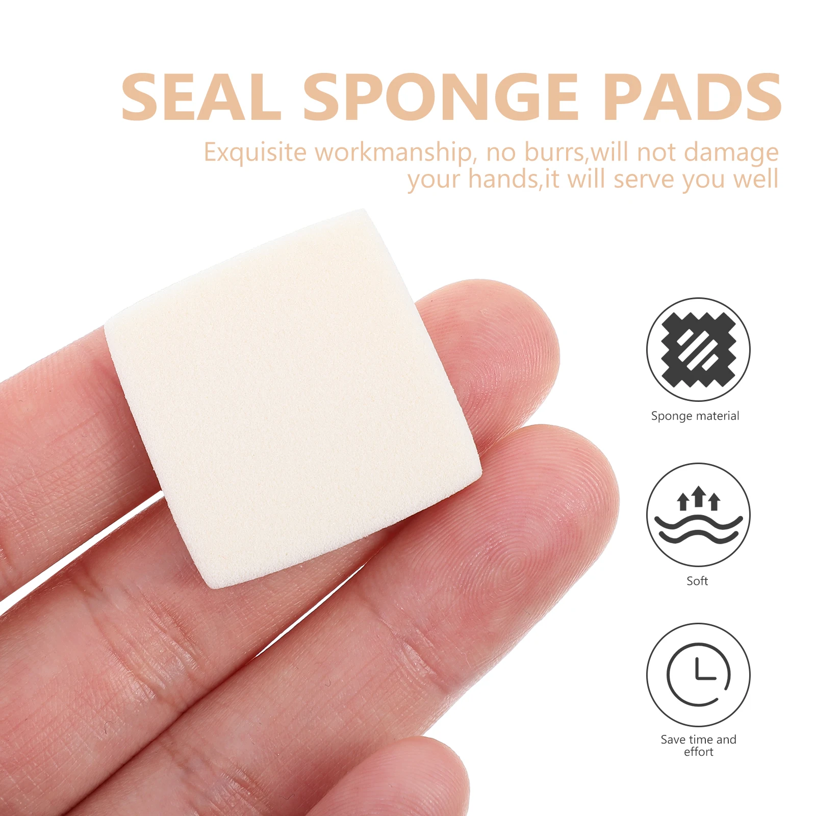 

20 pcs Photosensitive Pad Seal Sponge Mats Round Square DIY Supplies Excellent Use No Burrs Easy Save Time Energy Home Storage