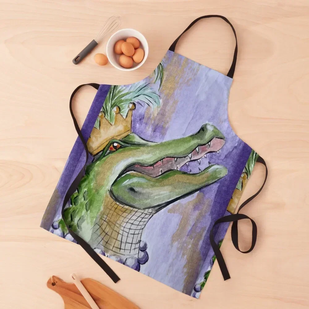 

King Louis in Watercolor Apron Waiter Uniforms Waterproof Restaurant Kitchen Equipment Kitchen Items For Home Apron