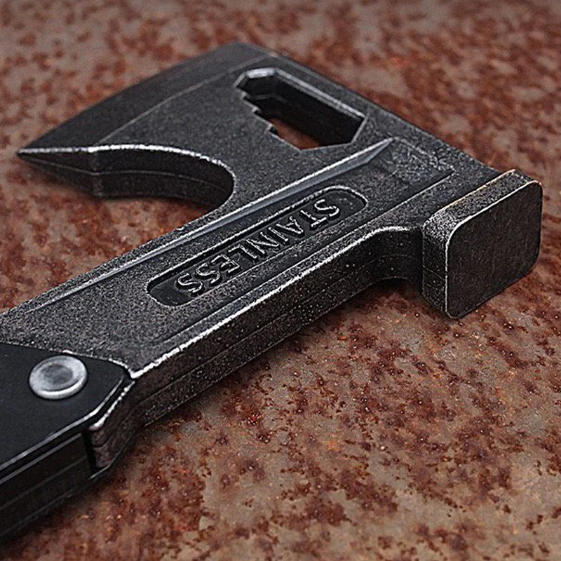 Outdoor Portable EDC Tactical Axe Multifunctional Camping Hammer Vehicle Emergency Window Breaking Tool