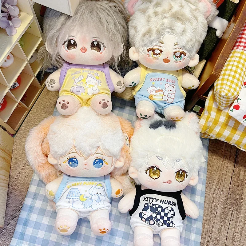 

20cm Cartoon Cotton Doll Cute Doll Clothes 5 Styles of Small Straps Only Clothes Christmas Gifts for Children Who Like Dolls