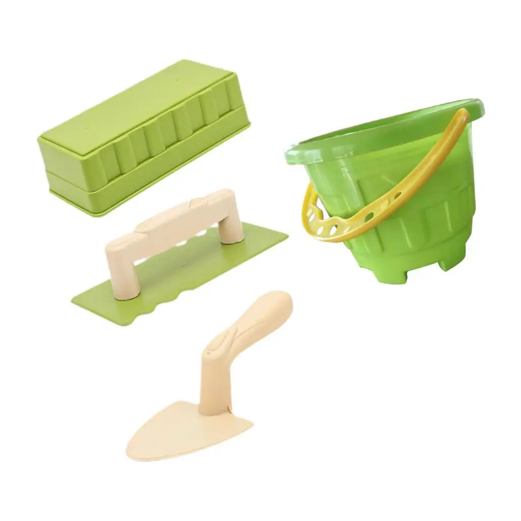 4Pcs Beach and Sand Toy Set Sand Castle Making Tools for Children Boys Girls