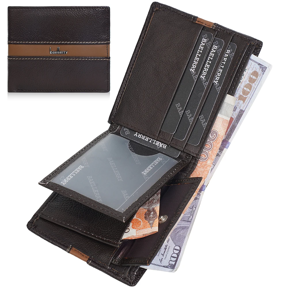 Hohe Qualität Aus Echtem Leder männer Brieftasche Einfache Kurze Karte Halter Vintage Zipper Münzfach Kleine Männliche Brieftasche Geld Clips