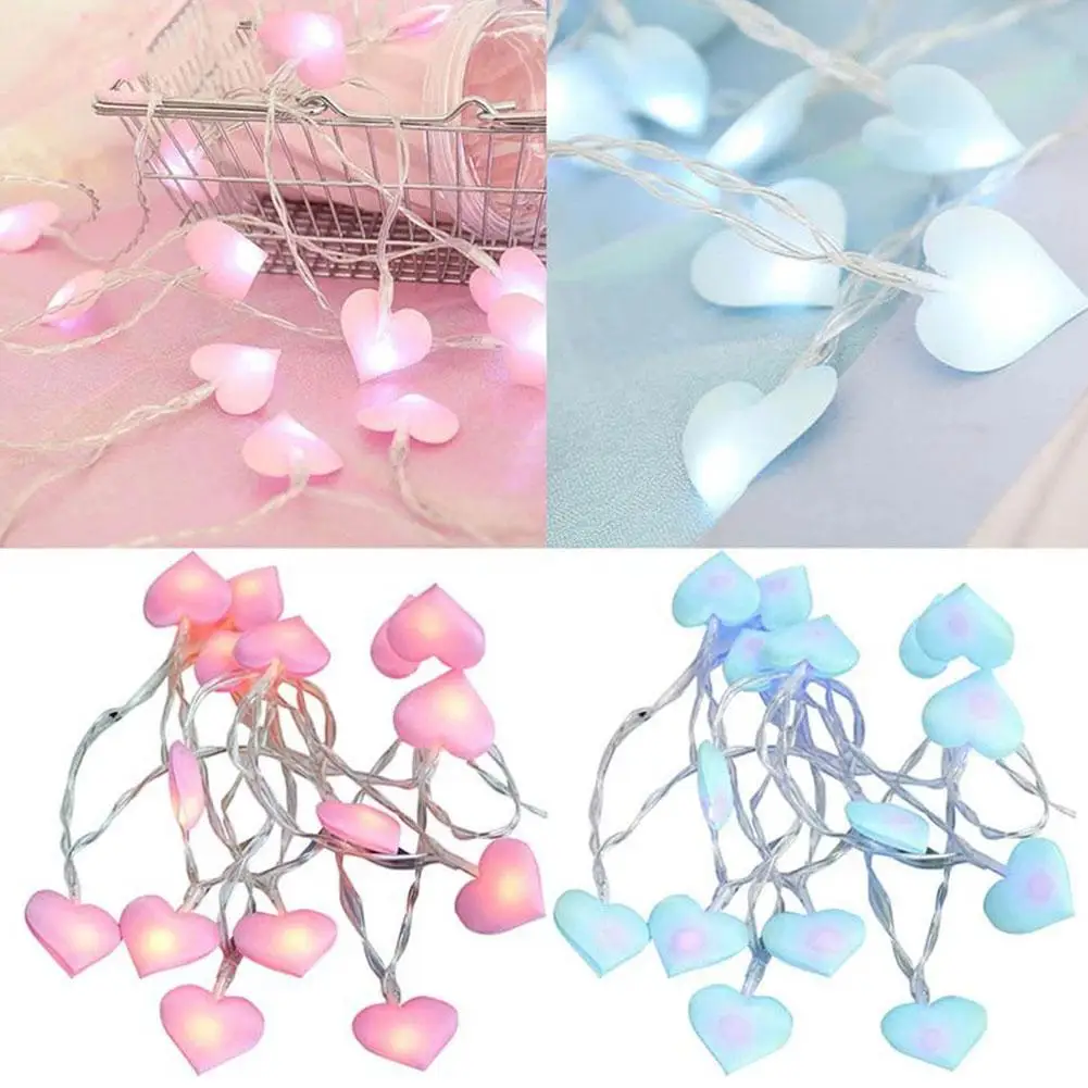 LED Love String Lights Pink Purple Blue Christmas Wedding Tale Fairy Garland Decoration Home Lights Birthday Party J5T9