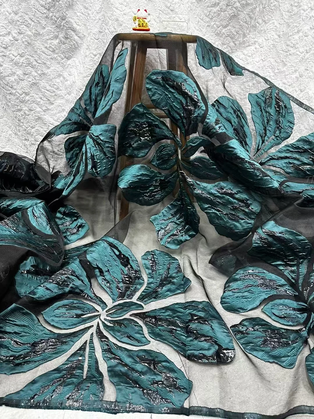 Wholesale African Jacquard Brocade Lace Fabric French NIgeria Organza Lace Fabric For Party Dress Sewing Material