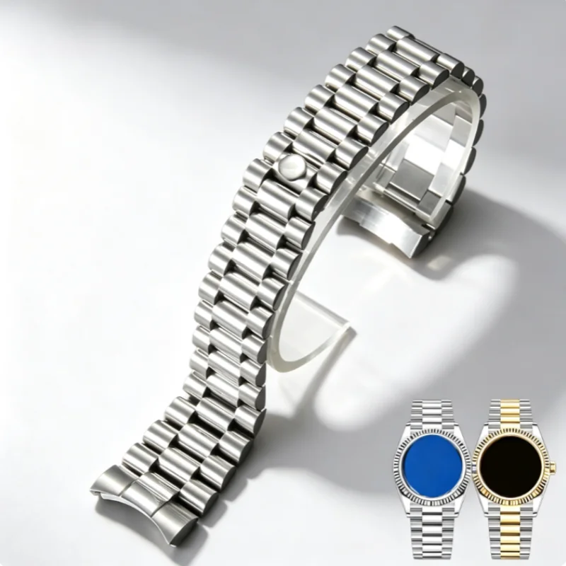 for Rlx Oyster Perpetual Date Just Solid Stainless Steel Watchband 316L President Wrist Bracelet Strap  13mm 17mm 20mm 21mm